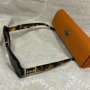 Tory Burch tortoise shell sunglasses with case